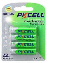 Аккумулятор PKCELL Ni-MH AA/HR06 600 mAh BL 4шт (PC/AA600-4BA/09321) от производителя PkCell