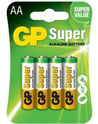 Батарейки GP SUPER ALKALINE 1.5V 15A-U4 Лужні, LR6, AA 4 шт.