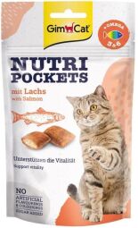 Вітамінні ласощі для котів GimCat Nutri Pockets Лосось + Омега 3 і Омега 6 60 г (повсякденний) (SZG-419299/400730) від виробника GimCat