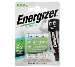 Акумулятори Energizer Recharge Extreme AAA/HR03 LSD Ni-MH 800 mAh BL 4шт