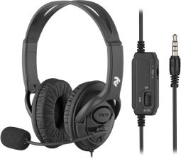 Гарнітура ПК стерео Over-ear 2E CH13 mini-jack, omni-mic, 1.2м, чорний (2E-CH13SJ) від виробника 2E
