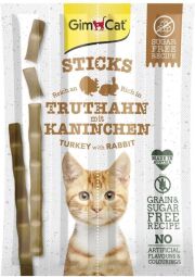 Ласощі для котів GimCat Sticks 4 шт. (індичка та кролик)