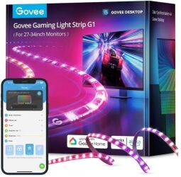 Набір адаптивного підсвічування Govee H6609 Gaming Light Strip G1 27-37', RGBIC, WI-FI/Bluetooth, чорний