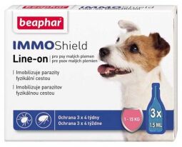 Краплі від бліх та кліщів Beaphar IMMO Shield для собак від 1 до 15 кг 3 піпетки