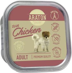 Вологий корм для дорослих собак з куркою ARATON Adult with chicken, 150 г (KIK45704) від виробника ARATON