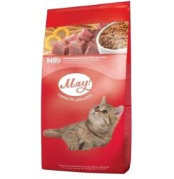 Сухий корм для дорослих котів Мяу з м'ясом, рисом та овочами 14 кг (B1280601) від виробника Мяу!