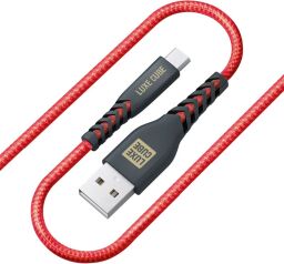 Кабель Luxe Cube Kevlar USB-microUSB, 1.2м, червоний (8886998686264)