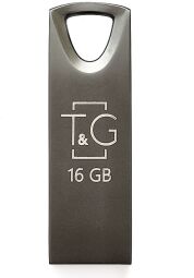 Флеш-накопичувач USB 16GB T&G 117 Metal Series Black (TG117BK-16G) від виробника T&G