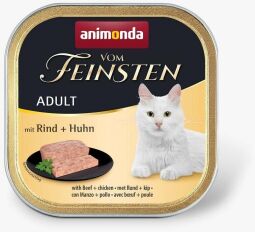 Корм Animonda Vom Feinsten Adult with Beef and Chicken вологий з яловичиною та куркою для котів 100 гр (4017721832083) від виробника Animonda