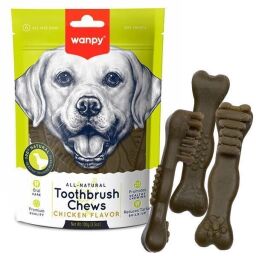 Wanpy Toothbrush Chews Chicken ВАНПІ ЗУБНА ЩІТКА жувальні ласощі зі смаком курки для собак 0.1кг