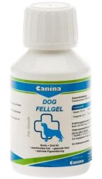 Вітаміни Canina Dog Fell Gel з біотином та цинком для здоров'я вовни та шкіри дрібних собак 100 мл
