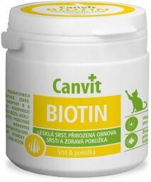 Canvit BIOTIN for cats 100 г (100 табл.) - добавка для здоров'я шкіри і шерсті кішок (can50741) від виробника Canvit