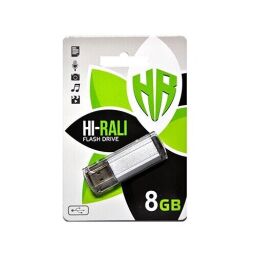 Флеш-накопичувач USB 8GB Hi-Rali Stark Series Silver (HI-8GBSTSL) від виробника Hi-Rali