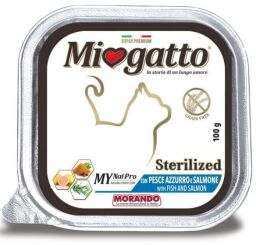 Корм Morando Miogatto Sterilized Fish and Salmon вологий з лососем для стерилізованих котів 100 гр