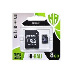 Карта памяти MicroSDHC 8GB Class 4 Hi-Rali + SD-adapter (HI-8GBSDCL4-01) от производителя Hi-Rali