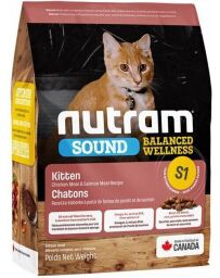 Сухий корм Nutram S1 Sound Balanced Wellness Kitten для кошенят 5.4 кг (067714102697) від виробника Nutram
