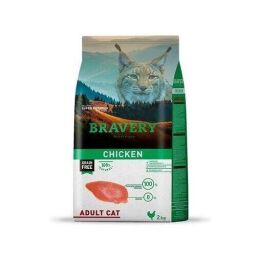 Сухой корм Bravery Chicken Adult Cat беззерновой с курицей для взрослых кошек 2 кг (7616 BR CHIC_2KG) от производителя Bravery