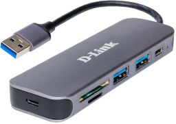 USB-Концентратор D-Link DUB-1325 2xUSB3.0, 1xUSB TypeC, 1xSD, 1x-microSD, USB 3.0 від виробника D-Link