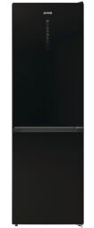 Холодильник з нижн. мороз. камерою Gorenje, 185х60х60см, 2 двері, 204(96)л, А++, NoFrost+ , LED дисплей, Зона св-ті, чорний (NRK6192ABK4) від виробника Gorenje
