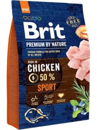 Сухой корм Brit Premium Dog Sport для собак с повышенными физическими нагрузками со вкусом курицы 3 кг – 3 (кг) от производителя Brit Premium