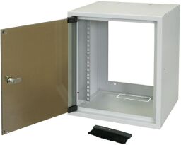 Шафа ZPAS 10", 7U, глибина 260 мм, скляні двері, сіра (WZ-3661-01-02-011) від виробника ZPAS