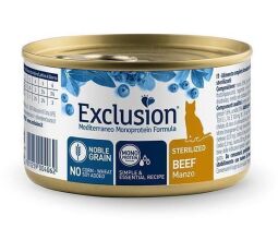Exclusion Cat Sterilized Beef консерва для стерилізованих котів із яловичиною 85 г (8011259004055) від виробника Exclusion