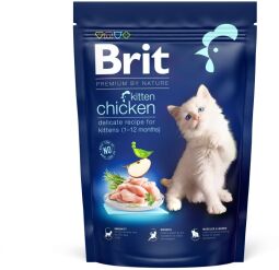 Корм Brit Premium by Nature Cat Kitten сухий з куркою для кошенят 0.8 кг (8595602553037) від виробника Brit Premium