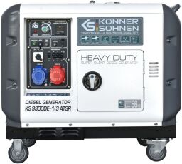 Генератор дизельний Konner&Sohnen  KS 9300DE-1/3 ATSR,230/400В,6.5/6.0кВт,7.5/7.0кВт,1/3Фази, електростартер, 168кг