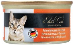 Вологий корм для котів Edel Cat 85 г (мус з фазаном)