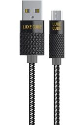 Кабель Luxe Cube Premium USB - micro USB (M/M), 1 м, сірий (8886668686167) від виробника Luxe Cube
