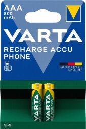 Аккумулятор VARTA NI-MH Phone AAA 800 мАч, 2 шт. (58398101402) от производителя Varta