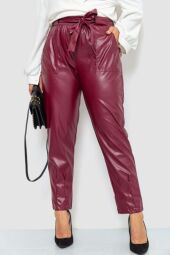 Штани зі штучної шкіри жіночі AGER, колір бордовий, 102R5145