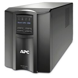 Джерело безперебійного живлення APC Smart-UPS 1500VA LCD, Lin.int., AVR, 8 х IEC, SmartSlot, USB, RJ-45, метал (SMT 1500I) від виробника APC