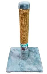 Когтеточка – столбик на подставке Пушистик (джут) серая 30/55 см. (С-2) от производителя Пухнастик