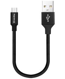 Кабель ColorWay USB - micro USB (M/M), 2.4 А, 0.25 м, Black (CW-CBUM048-BK) від виробника ColorWay