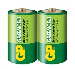 Батарейки GP GREENCELL 1.5V Сольові, 14G - S2, R14, C 2 шт.
