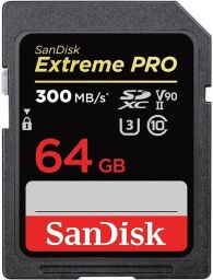 Карта пам'яті SanDisk SD   64GB C10 UHS-II U3 V90 R300/W260MB/s Extreme Pro