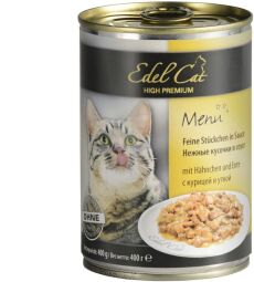 Вологий корм для кішок Edel Cat з куркою та качкою 400 г - 400 (г) від виробника Edel