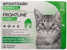 Протипаразитарні краплі від бліх і кліщів Boehringer Ingelheim Frontline Combo Cat (піпетки 3*0.5 мл)