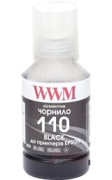 Чорнило WWM Epson M1100/M1120 (Black Pigment) (E110BP) 140г