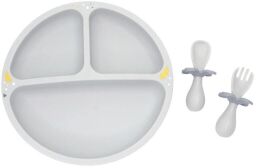 Набор посуды Oribel Cocoon тарелка, ложка, серая вилка (OR225-90013) от производителя Oribel