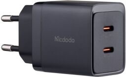 МЗП McDodo Lithum Series 40W Dual Type C PD Fast Charger ( EU Plug ) CH-2501 Black