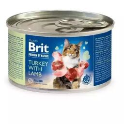 Вологий корм для котів Brit Premium Turkey & Lamb 200 г (паштет з індичкою та ягням) (100617) від виробника Brit Premium