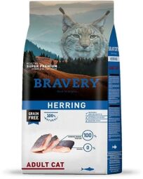 Сухий корм для котів схильних до алергії з оселедцем BRAVERY Herring Adult Cat 2 кг (0678BRHERR_2KG) від виробника Bravery