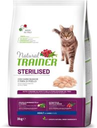 Корм Trainer Natural Adult Sterilized with fresh White Meats для стерилизованных кошек от 1 года 3 кг. (8059149029764) от производителя Trainer