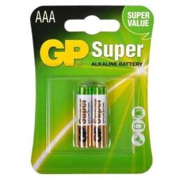Батарейки GP SUPER ALKALINE 24A - U2 Лужні LR03, AAA 2 шт.