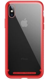 Чехол-накладка Baseus See-through Glass для Apple iPhone X Red (WIAPIPHX-YS09) от производителя Baseus