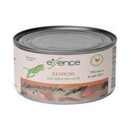 Вологий корм для дорослих котів Essence з куркою, 200 г (20390) від виробника Essence