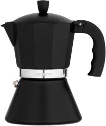 Гейзерна кавоварка Ardesto Gemini Trento, 6 чашок, чорний, алюміній