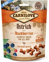 Ласощі для собак Carnilove Crunchy Snack Ostrich with Blackberries (зі страусом і ожиною) 200 г (100406/7274) від виробника Carnilove